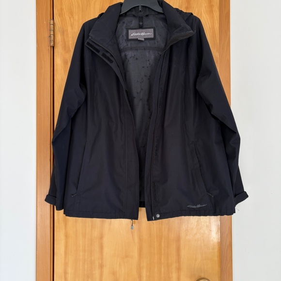 Eddie Bauer Weatheredge Women’s XL Black Hooded Jacket - Picture 3 of 10